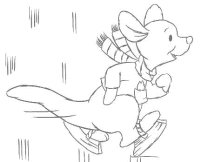A coloring page of winnie the pooh - roo